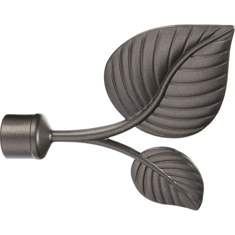 Embouts Rideaux Double Feuilles Patine Ivoire Ateliers28
