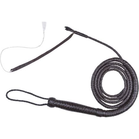 Frustino western in cuoio intrecciato da 330 cm: 330 cm, Marrone scuro