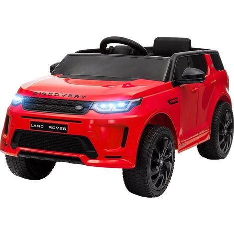 Voiture électrique enfant 12V avec télécommande, lumières LED, musique, klaxon, rouge 3-6 ans
