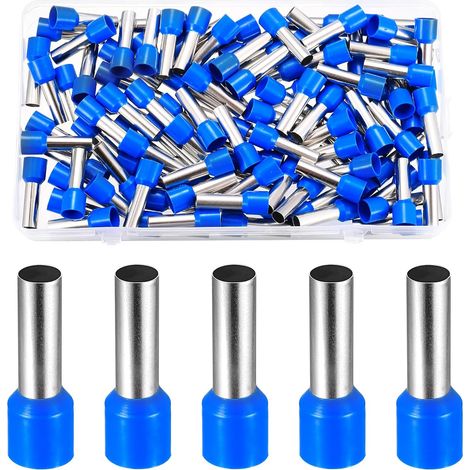 110 Pcs Embout de Cablage, Cosses de Embouts de Câbles Isolés Set, 16 mm² x 18 mm Embouts de Cablage Cosse électrique, Cosse a Sertir, Embout de Fil Electrique Connecteurs de Câble électrique(Bleus) (1/5)
