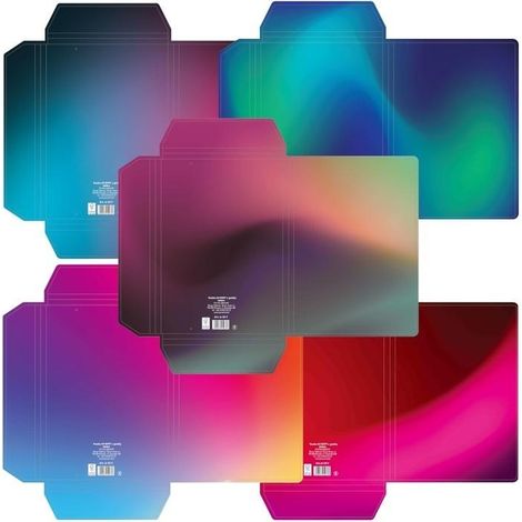 Carpeta A4 con banda elástica, mezcla Soft Ombre (10 unidades)