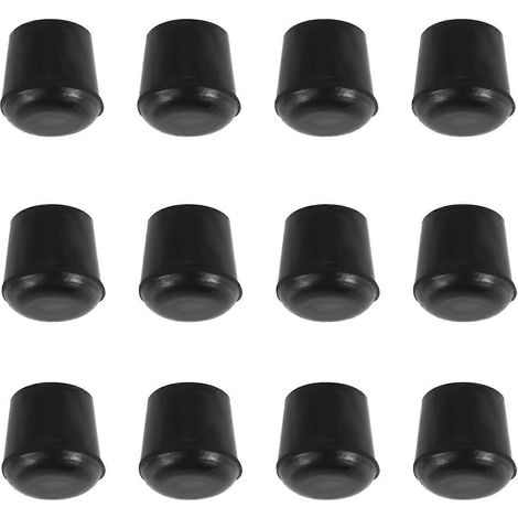 Caoutchouc meuble Crutch pieds Stool chaise pied Tip tampon lot de 12 pièces noir (1/5)