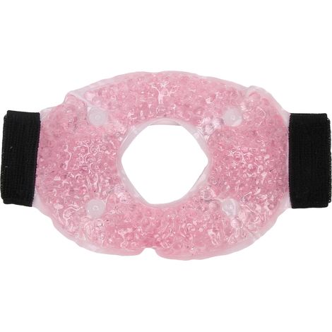 Compresse de gel chaud/froid pour les genoux, genouillère réutilisable pour soulager l'enflure et détendre les muscles (rose). (1/5)
