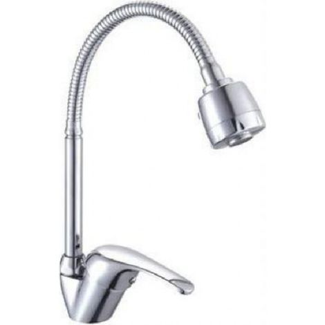 Trade Shop - Rubinetto Miscelatore Per Cucina Canna Alta Flessibile Lavello Doccetta 52934 - (1/3)