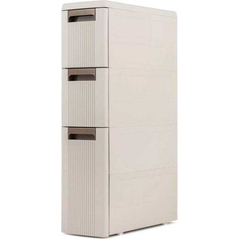 Lot de 3 tiroirs, meuble de rangement étroit à roulettes, pour organiser les affaires au quotidien (1/3)