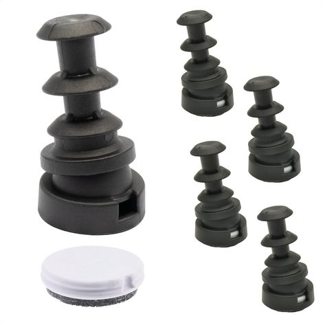 WAGNER QuickClick® Feltrini de lana e scivoli plastica DUO da inserire in tubi tondi di sedia I Set da 4 inserto intercambiabile e reversibile interno Ø 14 mm/esterno Ø 18 mm - Fatto in DE- 15832100 (1/5)