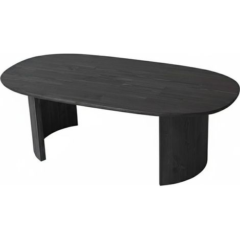 Table basse en bois "Hudson" - 120 x 60 x 40 cm - Gris anthracite
