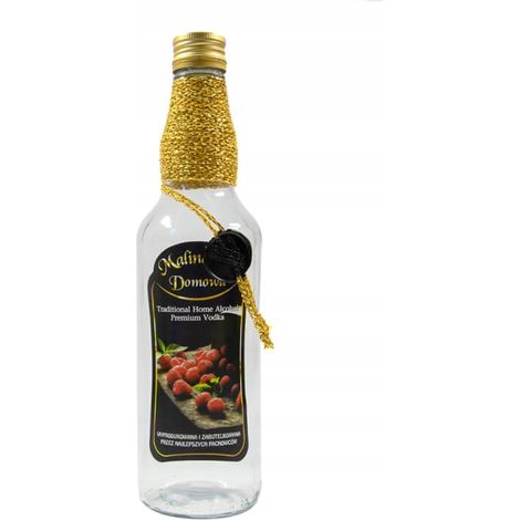 Botella decorada con diseño de Monopoly de 500 ml, sabor a frambuesa casera. (1/2)