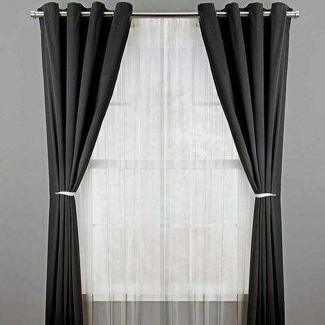 2 Raffhalter aus Aluminiumlegierung, dekorative, wandmontierte Raffhalter mit Schrauben, robuste Gardinenhalter für die Inneneinrichtung, Weiß (1/4)
