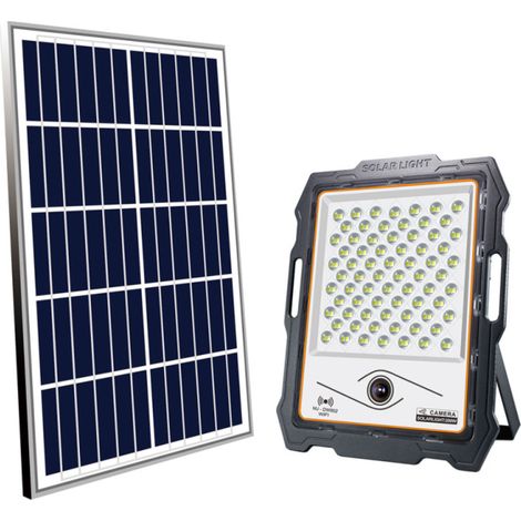 Proietttore led 200w con telecamera wifi e pannello solare 217x179x45 proxe 25041288