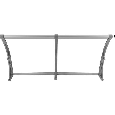 Auvent de porte, alliage d'aluminium, résistant aux intempéries, GRIS (1/2)