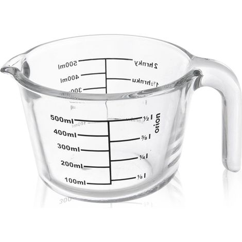 Messbecher aus Glas, 500 ml, Borosilikatglas, hitzebeständig
