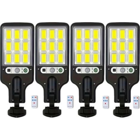 Lampes solaires d'extérieur avec détecteur de mouvement, 3 modes, lampes solaires LED pour extérieur, étanche, pour jardin, clôtures, gouttières, éclairage chaud [Classe énergétique A+] (1/5)