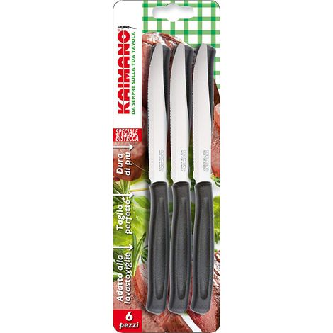 Coltelli da Bistecca Manico Kaimano Nero