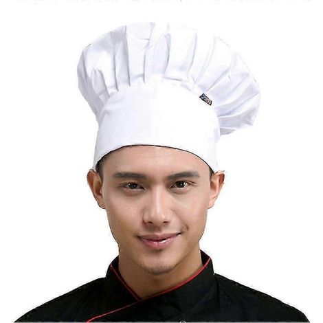 Professionelle, dehnbare und verstellbare Herren-Küchenmütze für Köche, Bäcker und Catering-Kunden – Yvan-White (1/5)