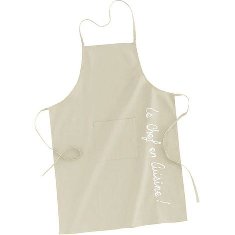 Tablier de Cuisine Brodé "Cuistot" 84cm Lin (1/3)