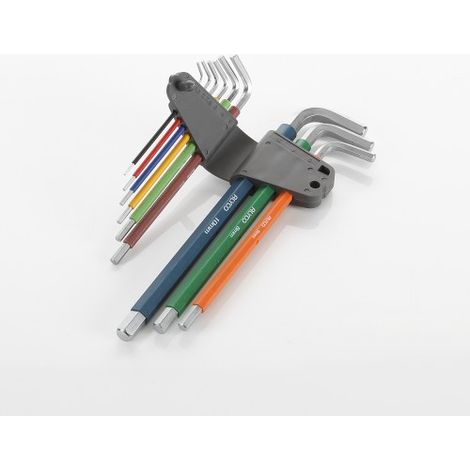 JUEGO 9 LLAVES ALLEN HEXAG. MULTICOLOR (1/5)