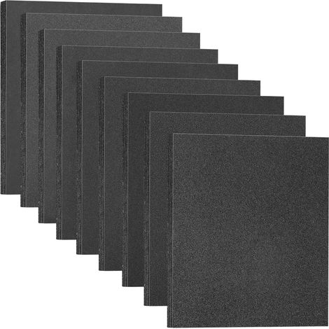 Papel de lija de grano 120/180/240/320/400/600/800/1000/2000. Para pulir metal, madera y coches. 90 piezas. Hojas de lija de 230 x 280 mm. (1/5)