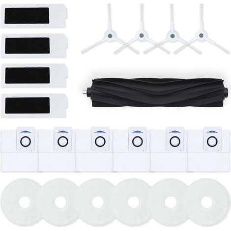 Pour robot ECOVACS T20 : brosse principale, filtre HEPA, lingette de nettoyage et sacs à poussière (1/5)