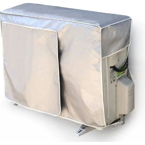 Couvercle Climatiseur - Polyester Argenté - Étanche UV Vent Poussière - Pour Unité Extérieure 30 60 90 cm - 1 Pièce (1/5)