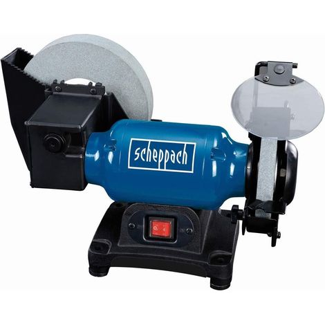 Smerigliatrice combinata da banco mola ad acqua 150/200 mm 250w Scheppach bg200w (1/6)