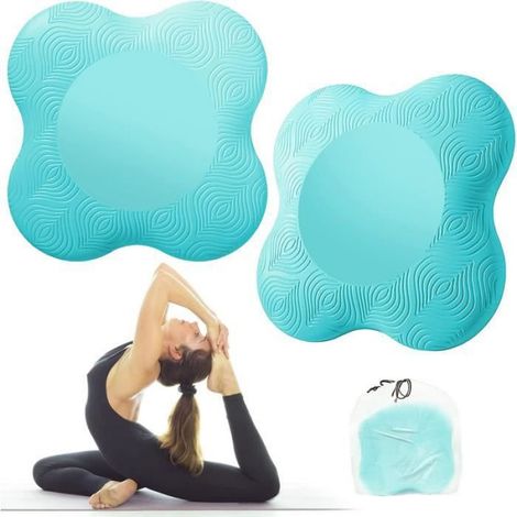 Genouillère Yoga - Gel Mousse PU Écologique - Antidérapant - Pour Yoga Fitness Pilates - 19,5 x 19,5 x 1 cm - 1 Pièce (1/4)