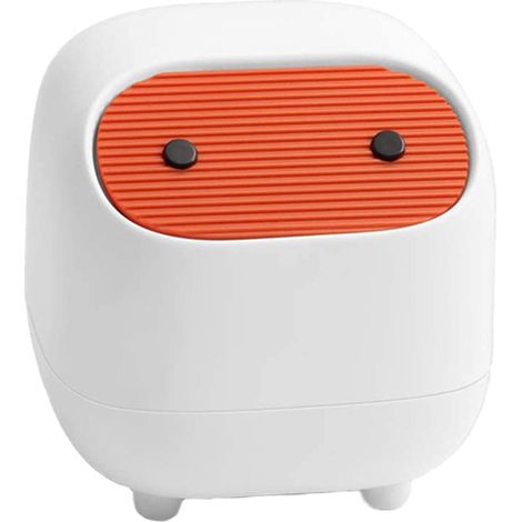 Mini poubelle de bureau mignonne pour table basse cuisine petite blanc (1/5)