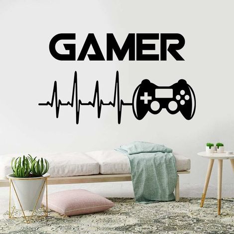 Stickers muraux pour jeux vidéo, manette de manette amovible en vinyle pour décoration murale, décoration murale pour chambre de garçon, salle de jeu, chambre à coucher, fond TV, barre de décoration (1/5)