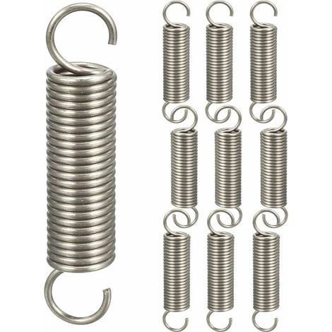 10pcs Ressort Double Crochet Ressorts de Traction,Ressorts de Compression Ressort Crochet Assortiment de Ressort,1.21145mm (1/2)