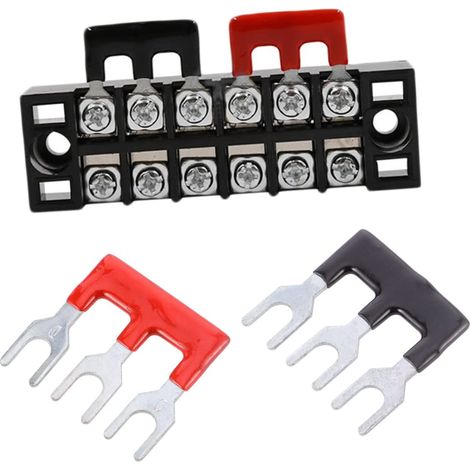 Bornier Court Tb1503 20 Pièces Cuivre Nickelé Borne à Vis Série Tb15a, Noir, pour Circuits Électroniques et Machines, Compatible Pas et Diamètre de Vis Similaires (1/5)