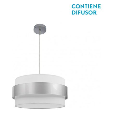 Suspension Bremen Chrome/Blanc-Argent 3xE27 (4090xØ40x40cm)