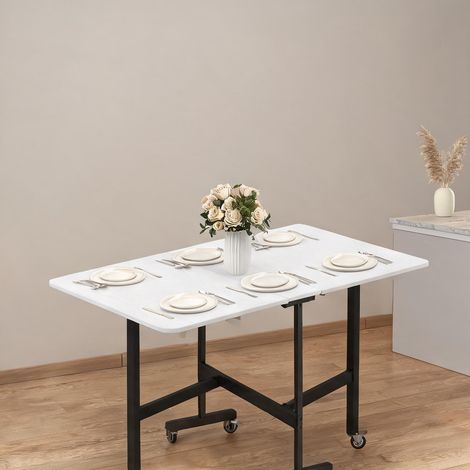 Table de salle à manger coloris blanc 120 x 80 x 73 cm (1/5)