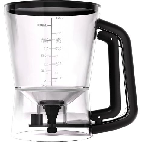 Distributeur de pâte à crêpes portable – 1 L en forme d'entonnoir pour la cuisine, la pâtisserie, verser la sauce, le sirop, l'huile, les condiments, la crème, la vinaigrette, la salade, le