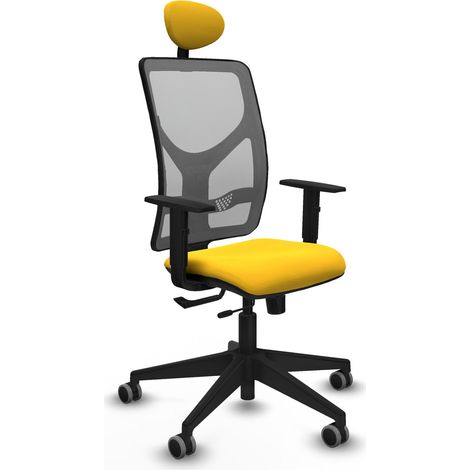 Sedia da ufficio piqueras y crespo Motilla giallo similpelle rete (1/2)