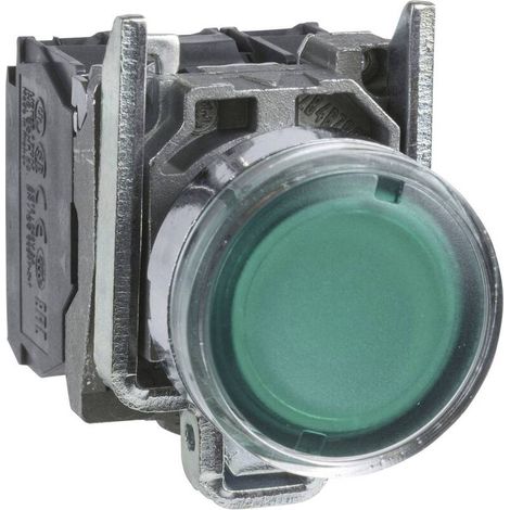 [NEUWERTIG] B-Ware Schneider Electric Leuchtdrucktaster Taster XB4BW3365 LED Metall Chrom IP66 600V