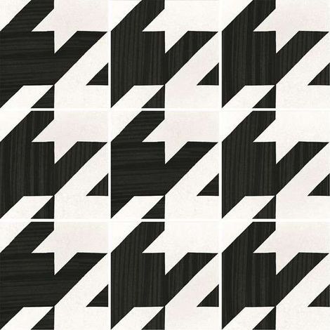 Carrelage sol / mur effet ciment 20x20 cm CAPRICE DECO TWEED B&W (vendu par boite de 1m2) (1/2)