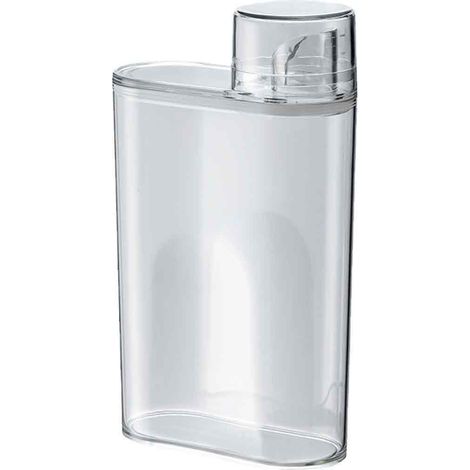 Transparente Dosierflasche für Waschpulver mit auslaufsicherem Behälter für den Waschraum (1/5)