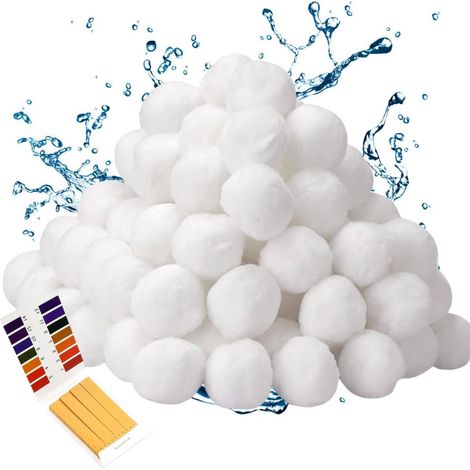 Balles filtrantes Piscine 200 g, Balles filtrantes pour systèmes de Filtration à Sable, MéDia Filtre à Fibres pour Piscine, réutilisables, Filtre Sable, Convient Divers SystèMes De Filtration (1/5)