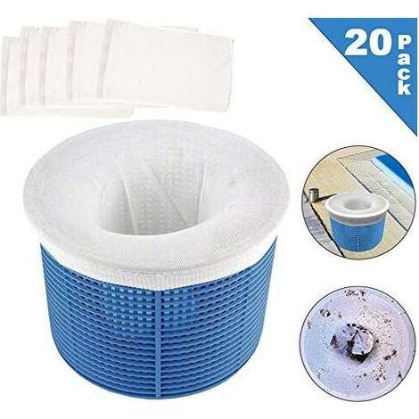 FOREHILL Chaussette filtrante Piscine,Chaussettes de Skimmer de Piscine,Panier filtrant Piscine,Pool Skimmer Socks,Panier d\'écumoire de Piscine (20) (1/5)