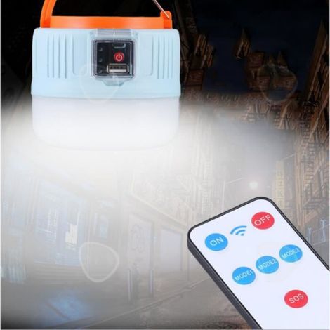 CONFO® Lampe de camping à télécommande rechargeable solaire éclairage lampe extérieure d'urgence de panne de courant domestique (1/2)
