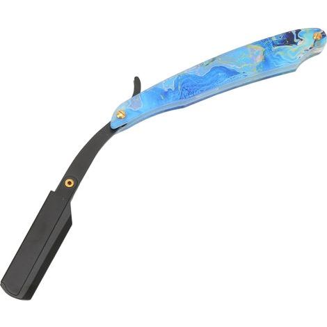 Porte-rasoir droit acrylique vintage pour rasage traditionnel, manche décoratif pour barbier