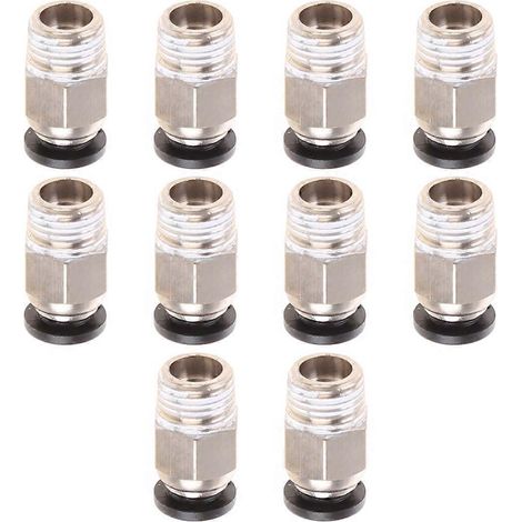 Kit de 10 connecteurs pneumatiques PC4 M10 pour imprimante 3D, facile à installer et à retirer. (1/5)