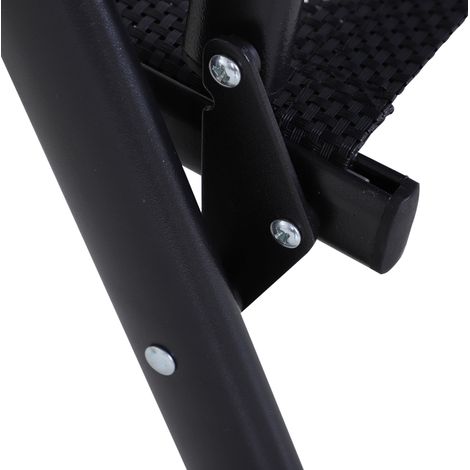Stuhl Klappstuhl klappbar 2er Set Metall Schwarz HAVRYA (1/4)