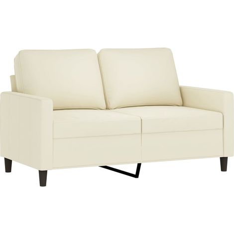 Divano a 2 Posti crema 120 cm in Velluto vidaXL 823016 (1/5)