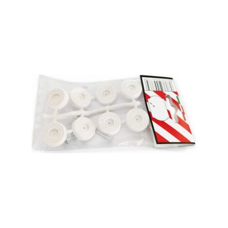 SOTTOSEDIA IN GOMMA CON CHIODI D 25 MM BIANCO BLISTER CONFEZIONE 8 PEZZI (15001) (1/2)