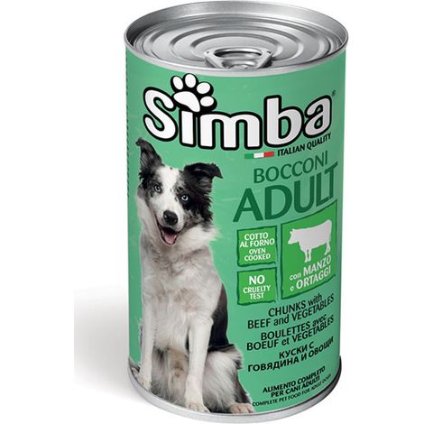 BOCCONI PER CANI 'SIMBA' manzo e ortaggi - gr 1230- 12 pezzi  - MONGE