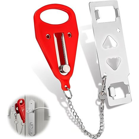 Sécurité Porte D'Entrée, Door Lock, Sécurité de Serrure de Porte Portable, Utilisée Pour la Sécurité à Domicile, Serrure de Porte de Voyage, Serrure Essentielle de Dortoir (1/5)