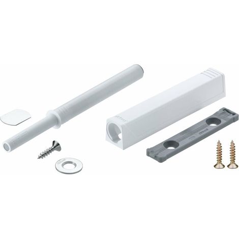 Loqueteau de porte à pression aimanté réglable Blum 956A1004 – Adaptateur à visser 956A1201 – Vis incluses – Pour meubles de cuisine (1/2)