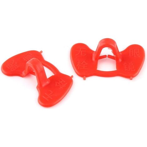 BEBUSINGOTO 50 gafas protectoras para pollos, sin pernos, antipicoteo, equipo agrícola, color rojo (1/5)