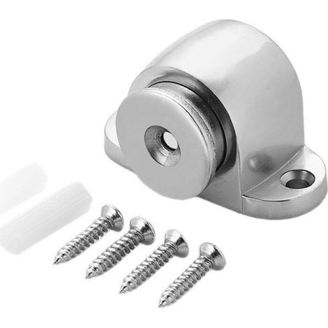 Lot De 2Cale Stop Porte Magnétique En Acier Inoxydable Catch Porte Bouchons Avec Vis Montée, Pas De Force Ou De Taper Les Murs (1/4)